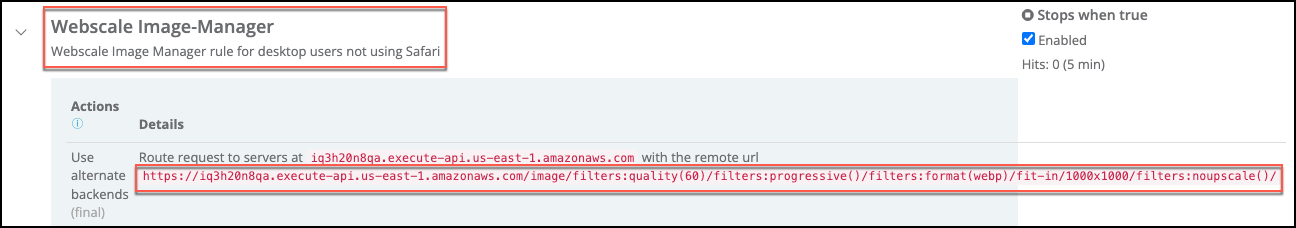 Image Manager desktop Web Control default filters