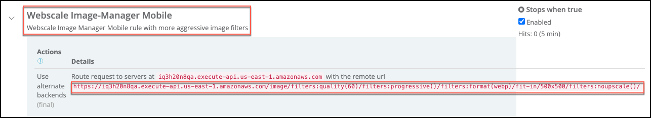 Image Manager Mobile Web Control filters